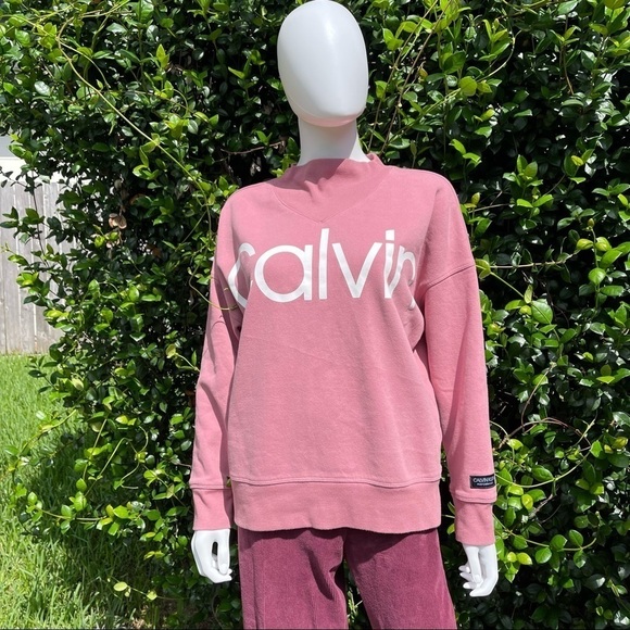 Calvin Klein Performance V-Shaped Mock Neck Pullover Sweatshirt - Picture 3 of 13